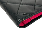 Chanel Wallet Cambon Line Black Pink CC Logo Leather — view 7