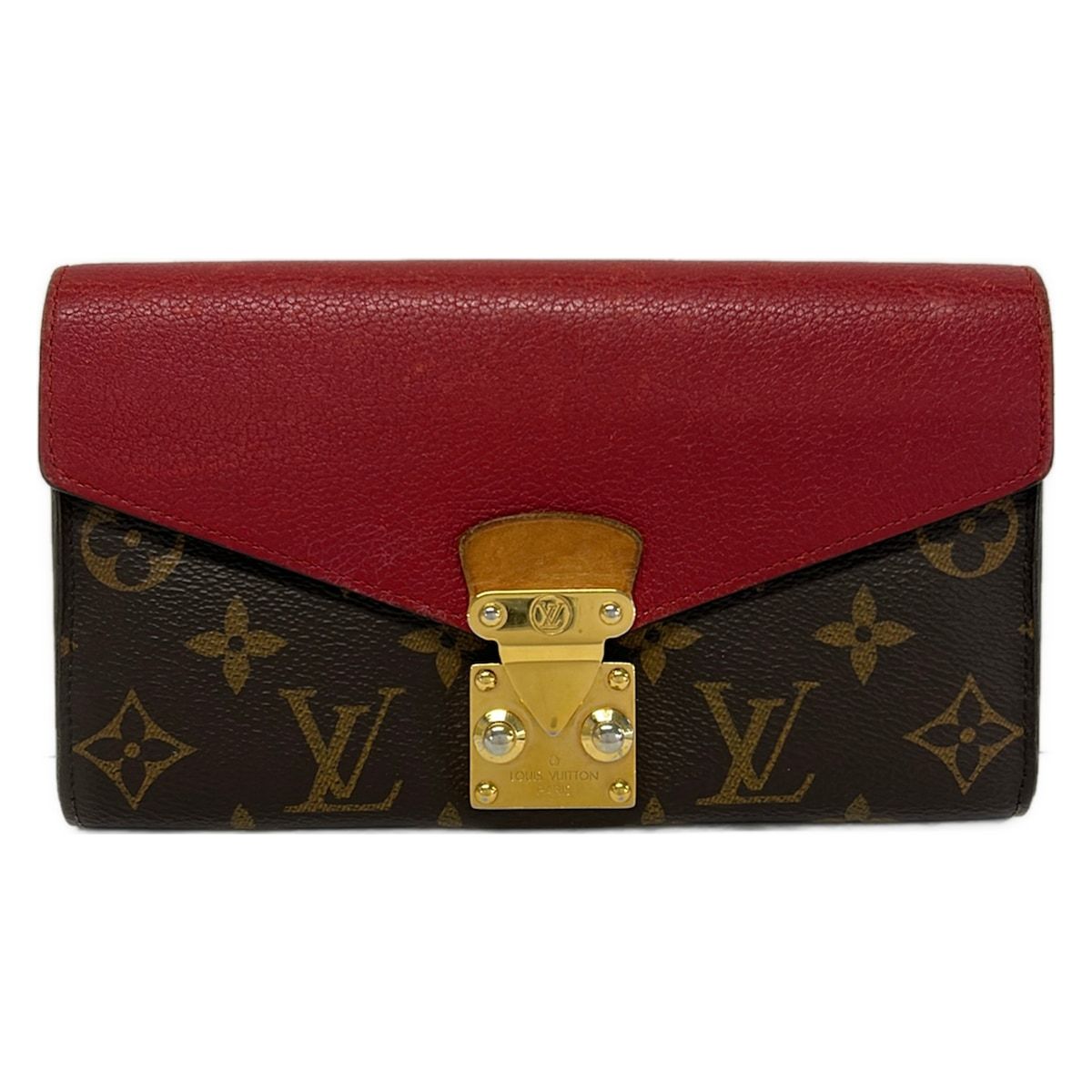 Louis Vuitton Wallet Monogram Portefeuille Pallas Cerise Leather