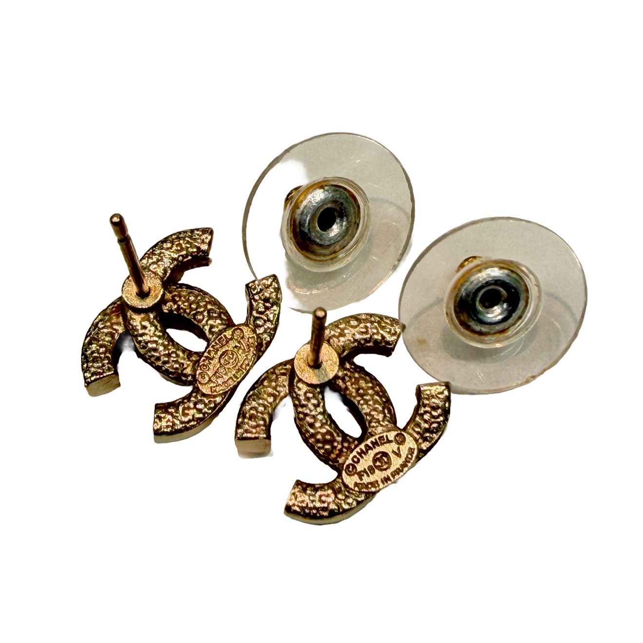 Chanel CC Logo Earrings Rhinestone — view 2