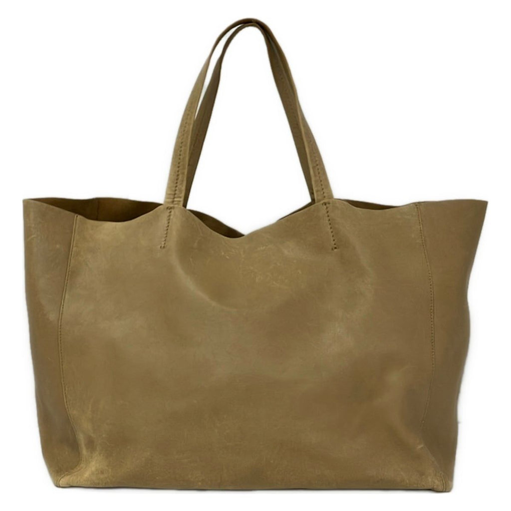 Celine Tote Bag Horizontal Cabas Light Brown Leather