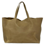 Celine Tote Bag Horizontal Cabas Light Brown Leather
