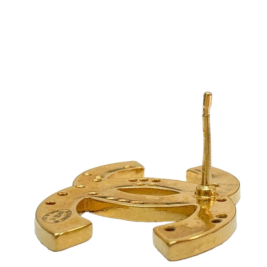 Chanel CC Logo Earrings Rhinestone — view 4