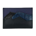 Hermes Card Case Petit Chevaux Black Navy Purple