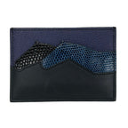 Hermes Card Case Petit Chevaux Black Navy Purple