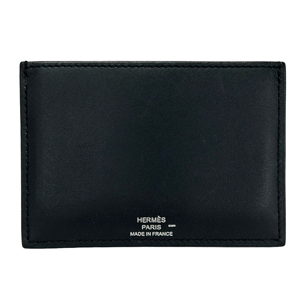 Hermes Card Case Petit Chevaux Black Navy Purple — view 2