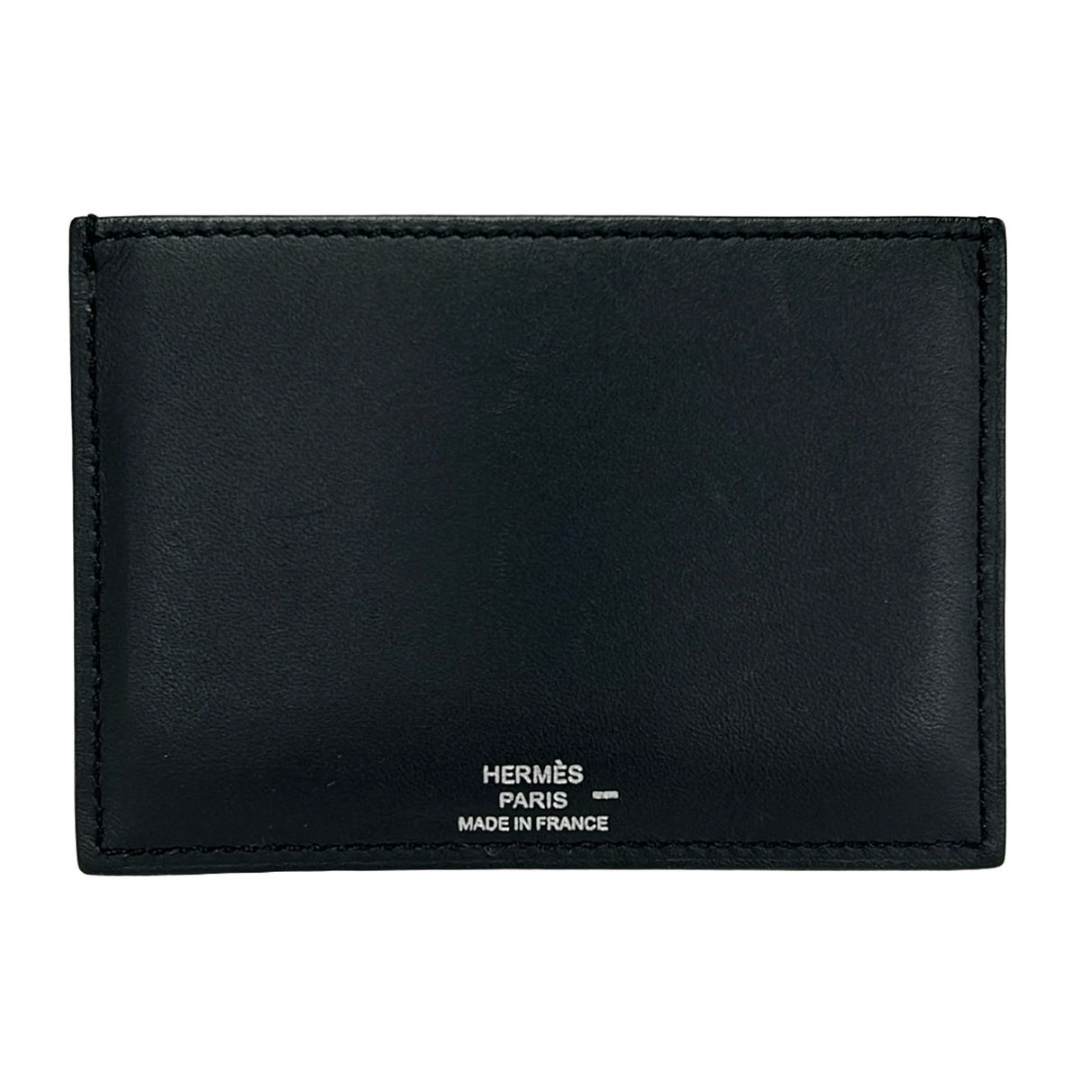 Hermes Card Case Petit Chevaux Black Navy Purple — view 2