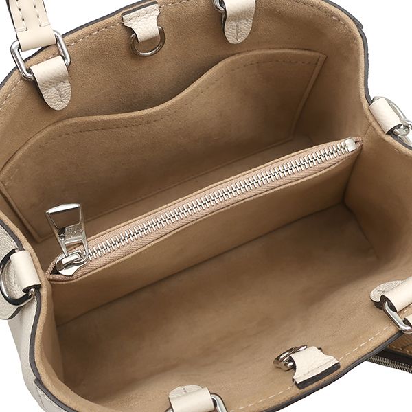 Louis Vuitton 2-Way Marelle Tote BB Epi Leather Quartz Silver Handbag White — view 8