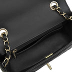 Chanel Shoulder Bag Mini Flap Lambskin Black White Champagne Gold Bicolor — view 6