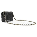 Chanel Shoulder Bag Mini Flap Lambskin Black White Champagne Gold Bicolor — view 2