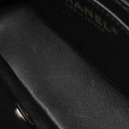 Chanel Shoulder Bag Mini Flap Lambskin Black White Champagne Gold Bicolor — view 8