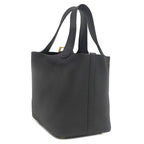Hermes Handbag Picotin Lock 18 PM Taurillon Clemence Black Gold — view 3