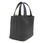 Hermes Handbag Picotin Lock 18 PM Taurillon Clemence Black Gold — view 2