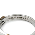 Dior Ring Diamond Platinum Silver Yellow Gold 18k Combination Single Tatezume — view 5