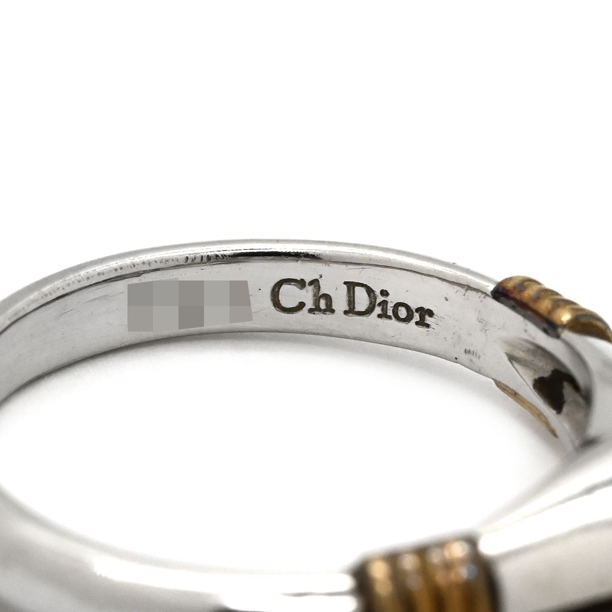 Dior Ring Diamond Platinum Silver Yellow Gold 18k Combination Single Tatezume — view 4