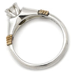 Dior Ring Diamond Platinum Silver Yellow Gold 18k Combination Single Tatezume — view 2