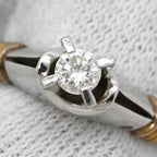 Dior Ring Diamond Platinum Silver Yellow Gold 18k Combination Single Tatezume — view 6