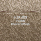 Hermes Notebook Cover Agenda GM Chevre Mysore Etoupe Silver Greige — view 6