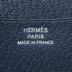 Hermes Notebook Cover Agenda GM Chevre Mysore Navy Silver — view 6