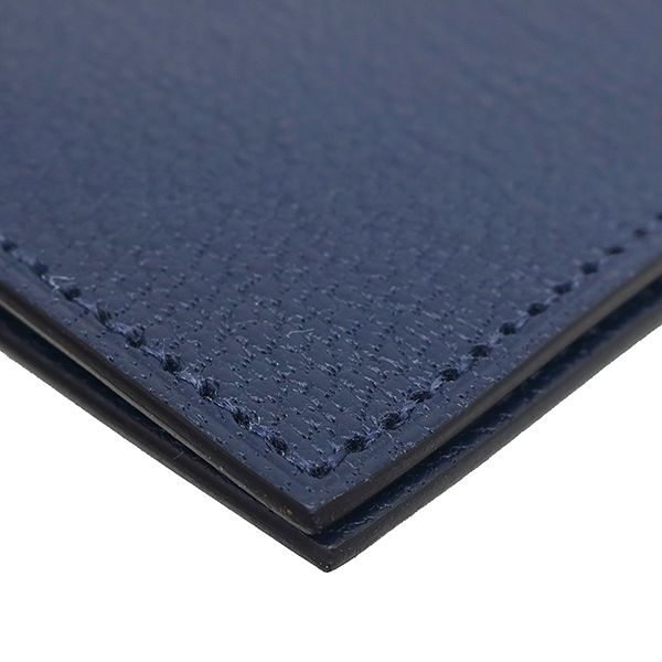 Hermes Notebook Cover Agenda GM Chevre Mysore Navy Silver — view 4