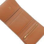 Hermes Trifold Wallet Bearn Combine Leather Veau Madame Gold Brown — view 7