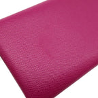 Hermes Card Case Calvi Leather Veau Madame Rose Purple Silver Business — view 5