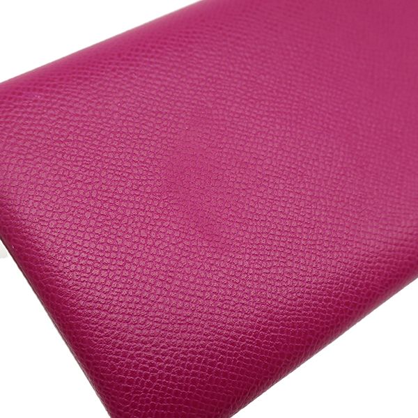 Hermes Card Case Calvi Leather Veau Madame Rose Purple Silver Business — view 5