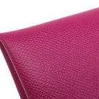 Hermes Card Case Calvi Leather Veau Madame Rose Purple Silver Business — view 6