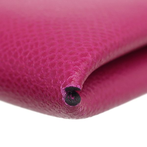 Hermes Card Case Calvi Leather Veau Madame Rose Purple Silver Business — view 4