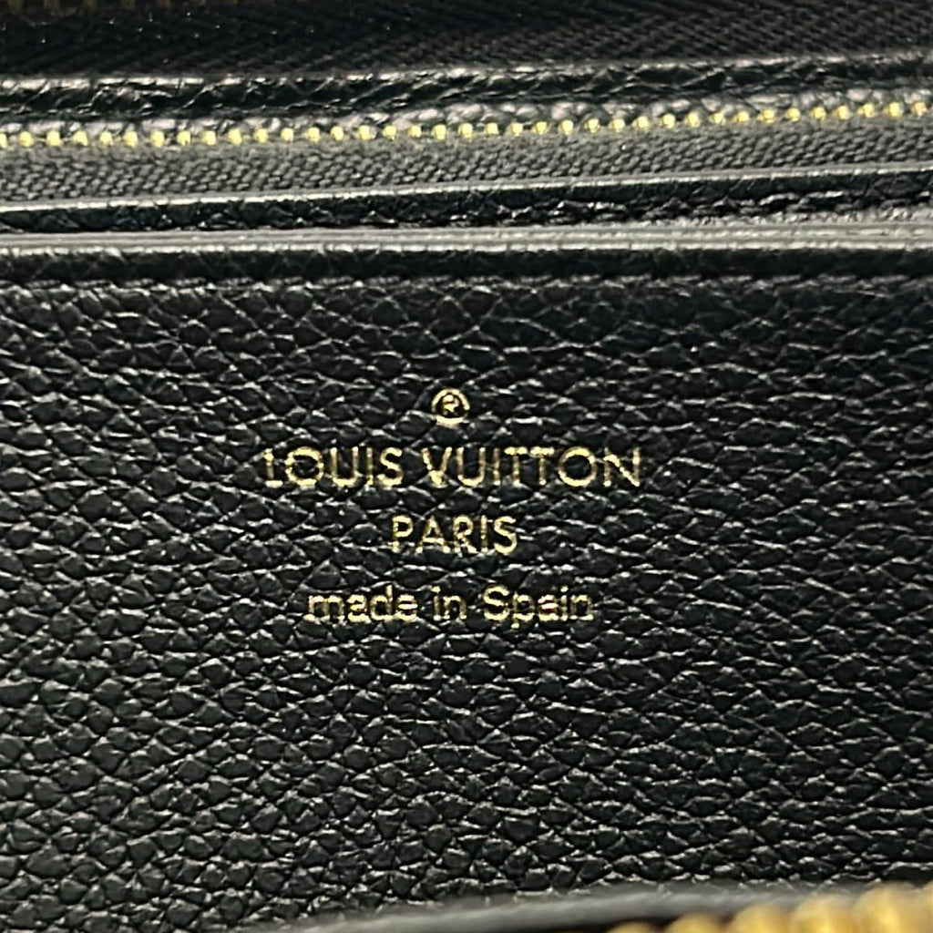 Louis Vuitton Wallet Monogram Empreinte Zippy Noir Leather — view 5