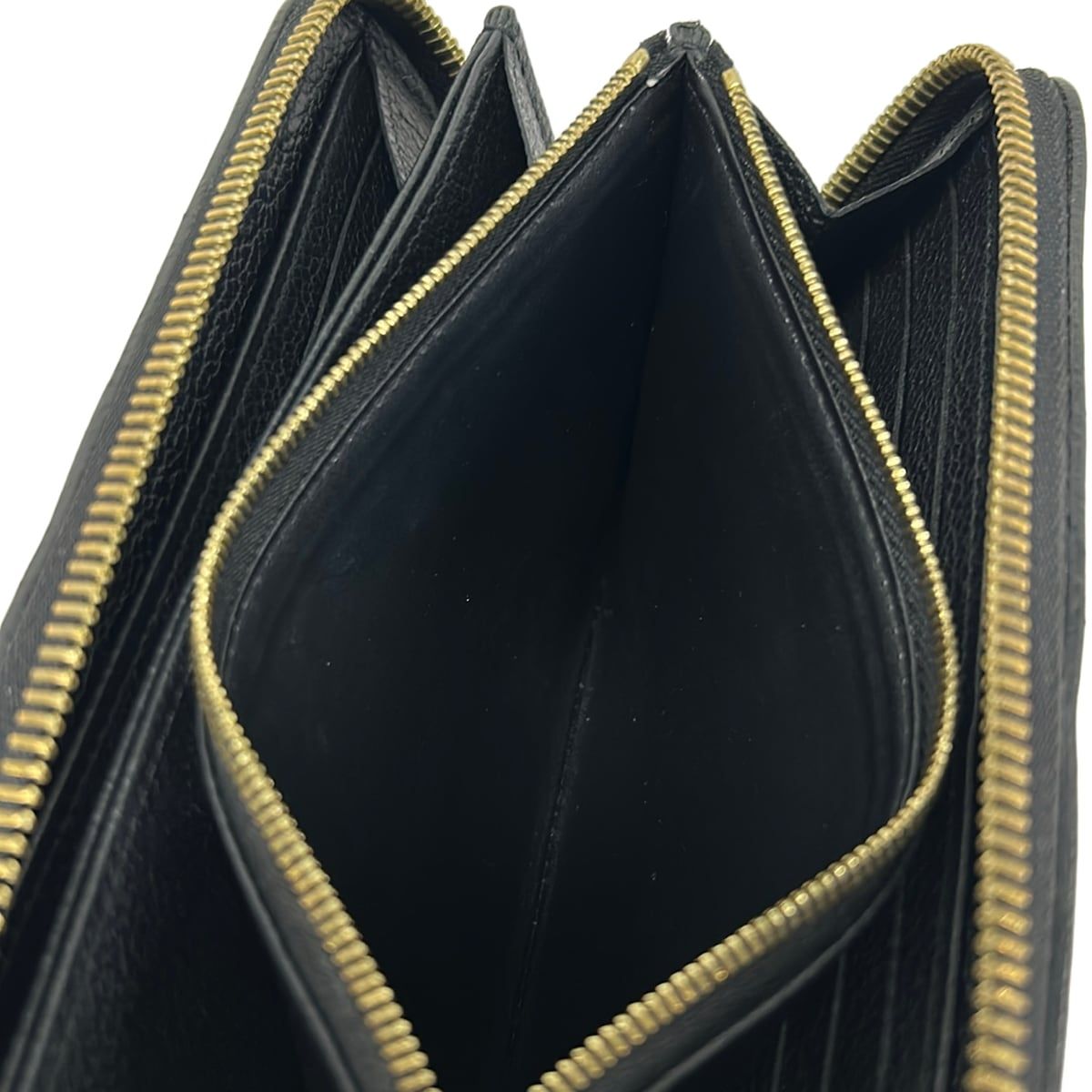 Louis Vuitton Wallet Monogram Empreinte Zippy Noir Leather — view 4