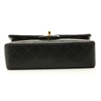Chanel Quilted Double Flap Bag 23 Black Lambskin — view 3