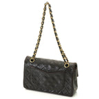 Chanel Quilted Double Flap Bag 23 Black Lambskin — view 2
