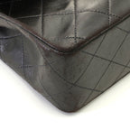 Chanel Quilted Double Flap Bag 23 Black Lambskin — view 8