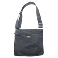 Prada Tessuto Triangle Logo Black Nylon Shoulder Bag