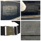 Gucci Black GG Canvas Leather Belt Bag Waist Pouch — view 3
