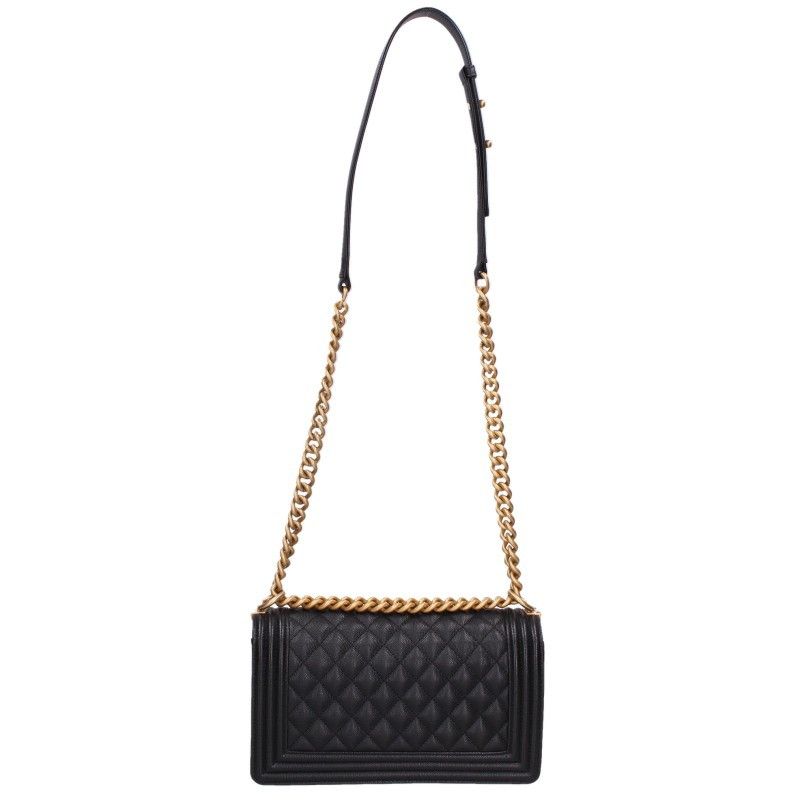 Chanel Boy 25 Caviar Leather Chain Shoulder Bag 25 — view 2