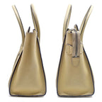 Celine Luggage Micro Dune Beige Handbag Silver — view 3