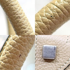 Celine Luggage Micro Dune Beige Handbag Silver — view 7
