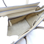 Celine Luggage Micro Dune Beige Handbag Silver — view 6