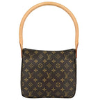 Louis Vuitton Looping MM Shoulder Bag Monogram Canvas Brown Gold — view 2