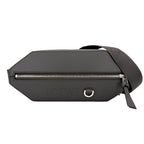 Loewe Belt Bag Convertible Shoulder Crossbody Leather Dark Gray Silver