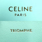Celine Shoulder Bag Triomphe Claude Leather Light Blue Gold — view 5