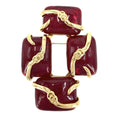Chanel Brooch CC Logo Gripoix Color Stone Gold