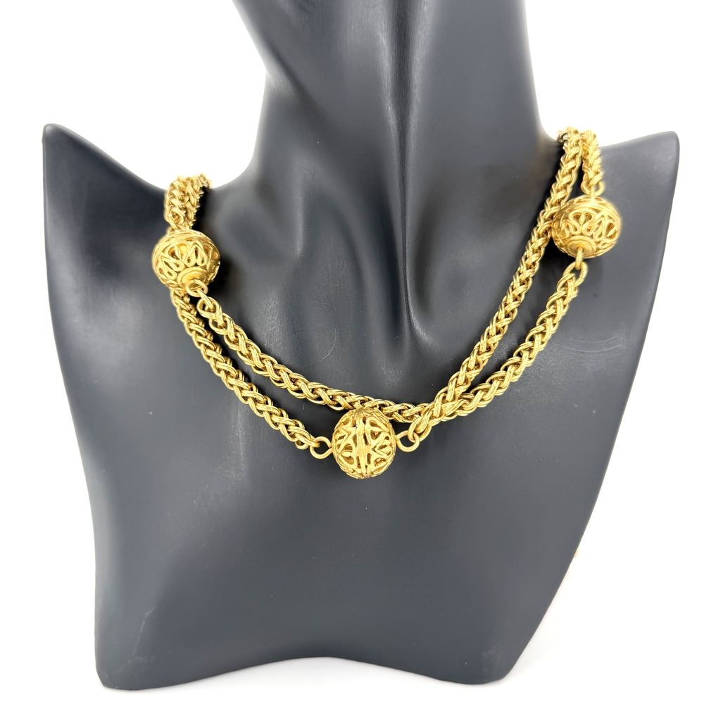 Chanel Necklace CC Logo Long Gold Plated — view 2