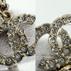Chanel Necklace CC Logo Rhinestone Faux Pearl Gold — view 4