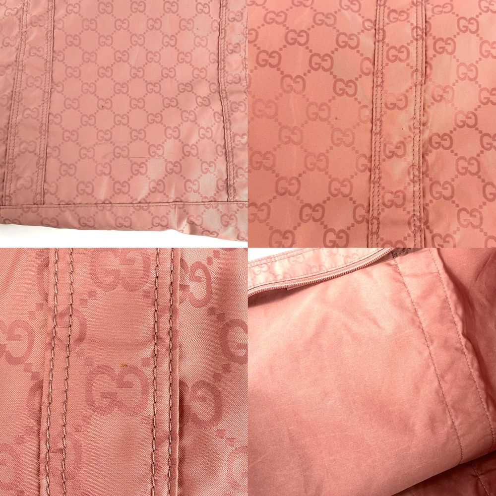 Gucci Tote Eco GG Pattern Shoulder Bag Nylon Pink Silver — view 6