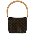 Louis Vuitton Shoulder Bag Looping MM One Handle Monogram Canvas Brown Gold