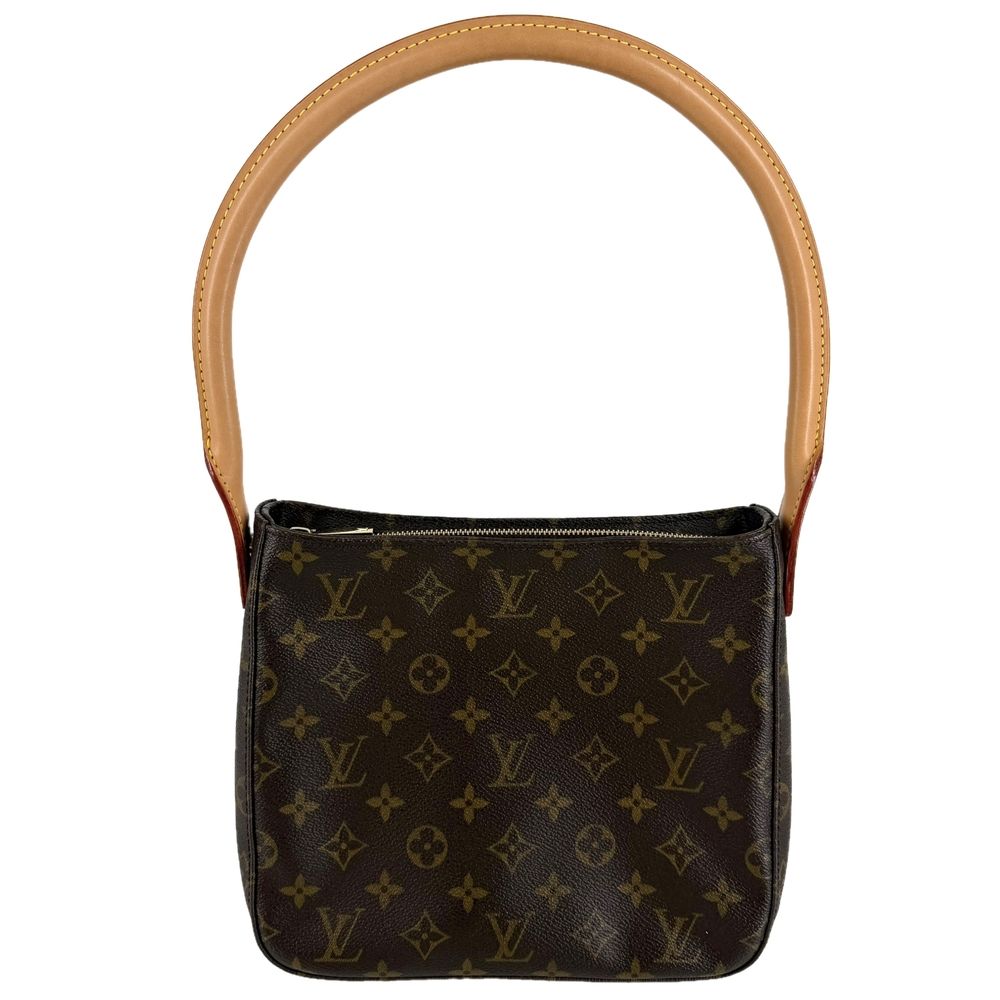 Louis Vuitton Shoulder Bag Looping MM One Handle Monogram Canvas Brown Gold