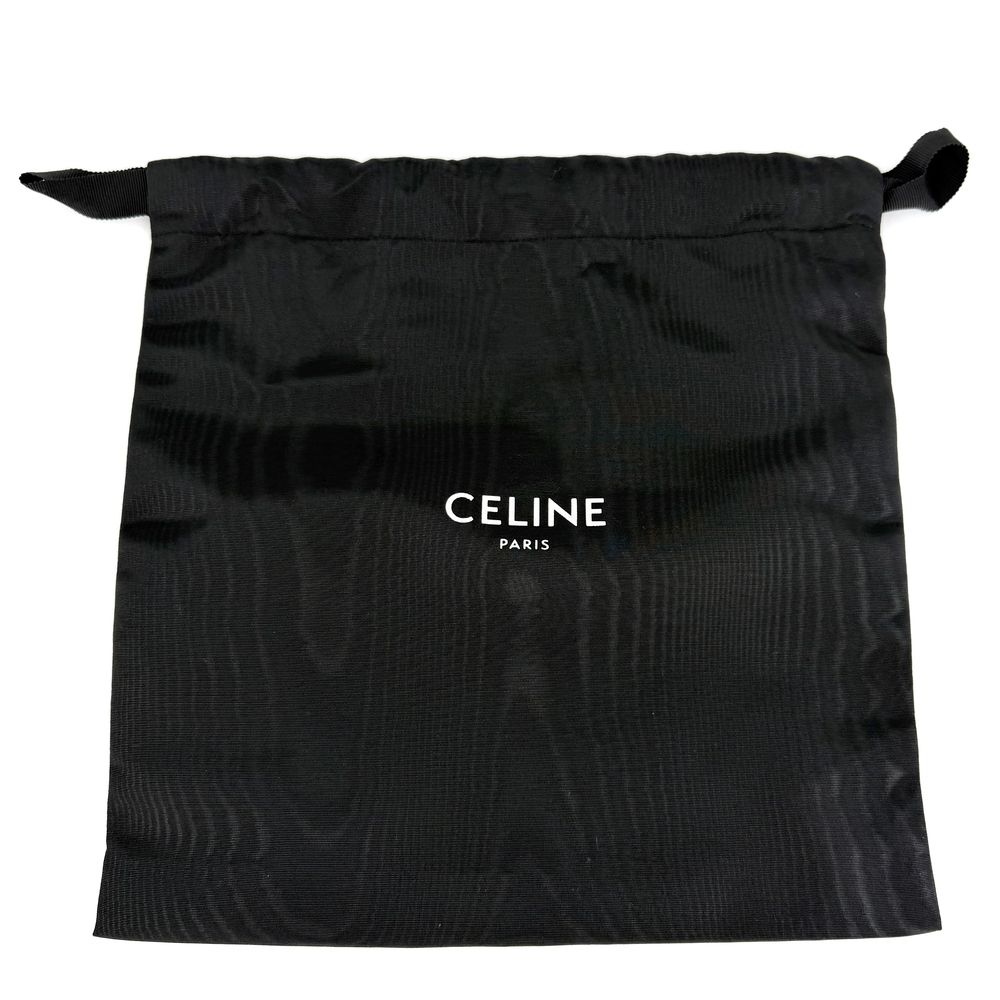 Celine Shoulder Bag Teen Triomphe Crossbody White Brown Gold — view 8