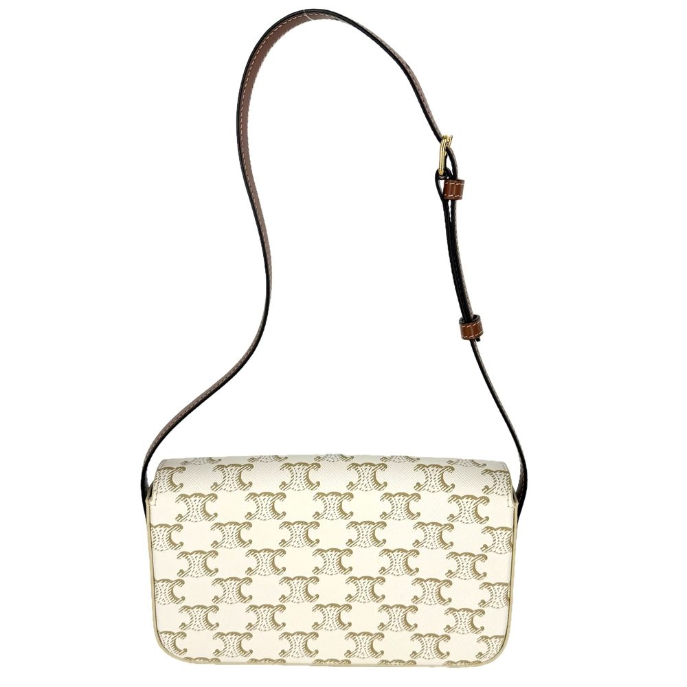 Celine Shoulder Bag Claude Triomphe White Gold — view 2
